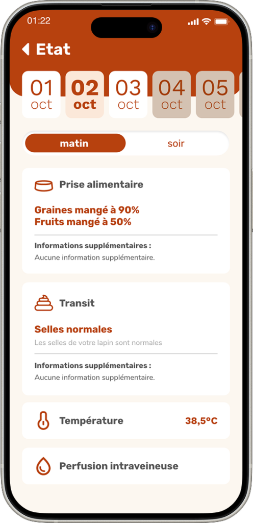 Interface application mobile